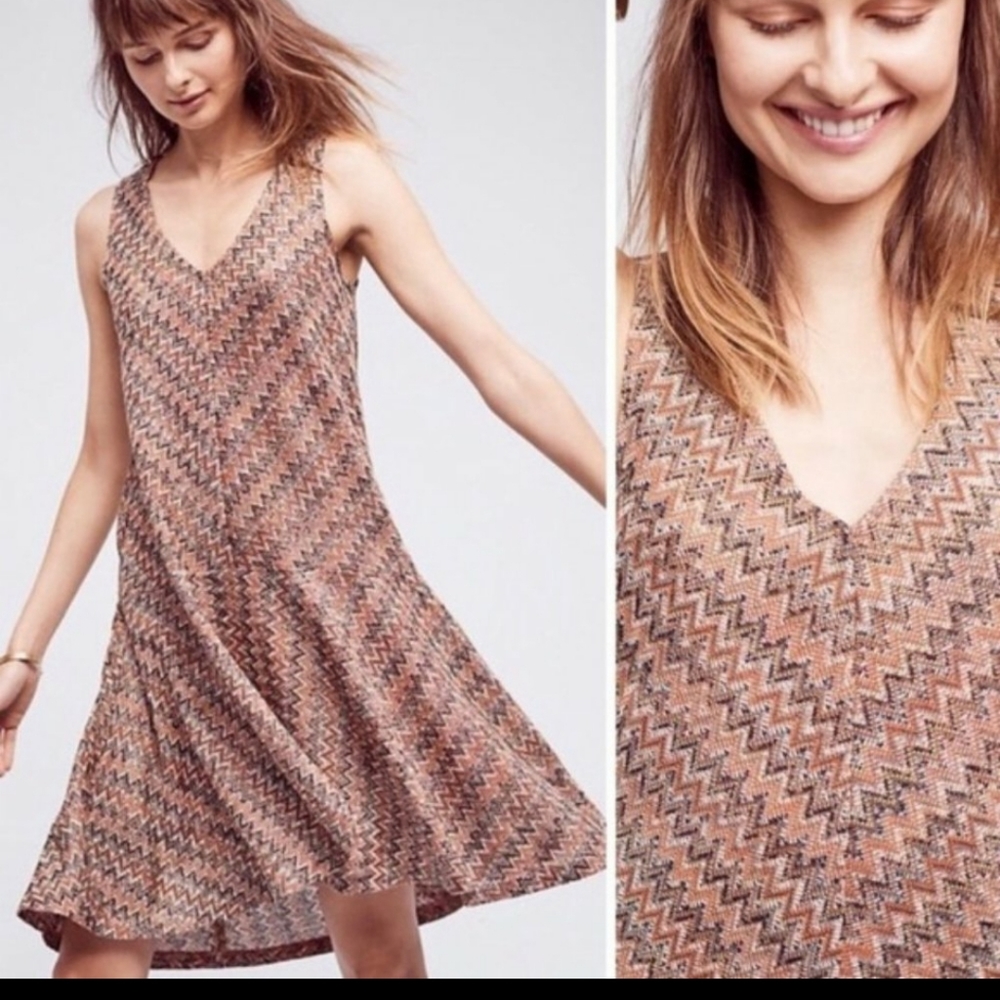 Chevron drop waist dress